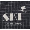 Pledd Silvretta" Ski you soon" koksgrå