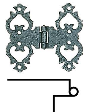 Møbelhengsel nr. 550, 2 blad B   BK