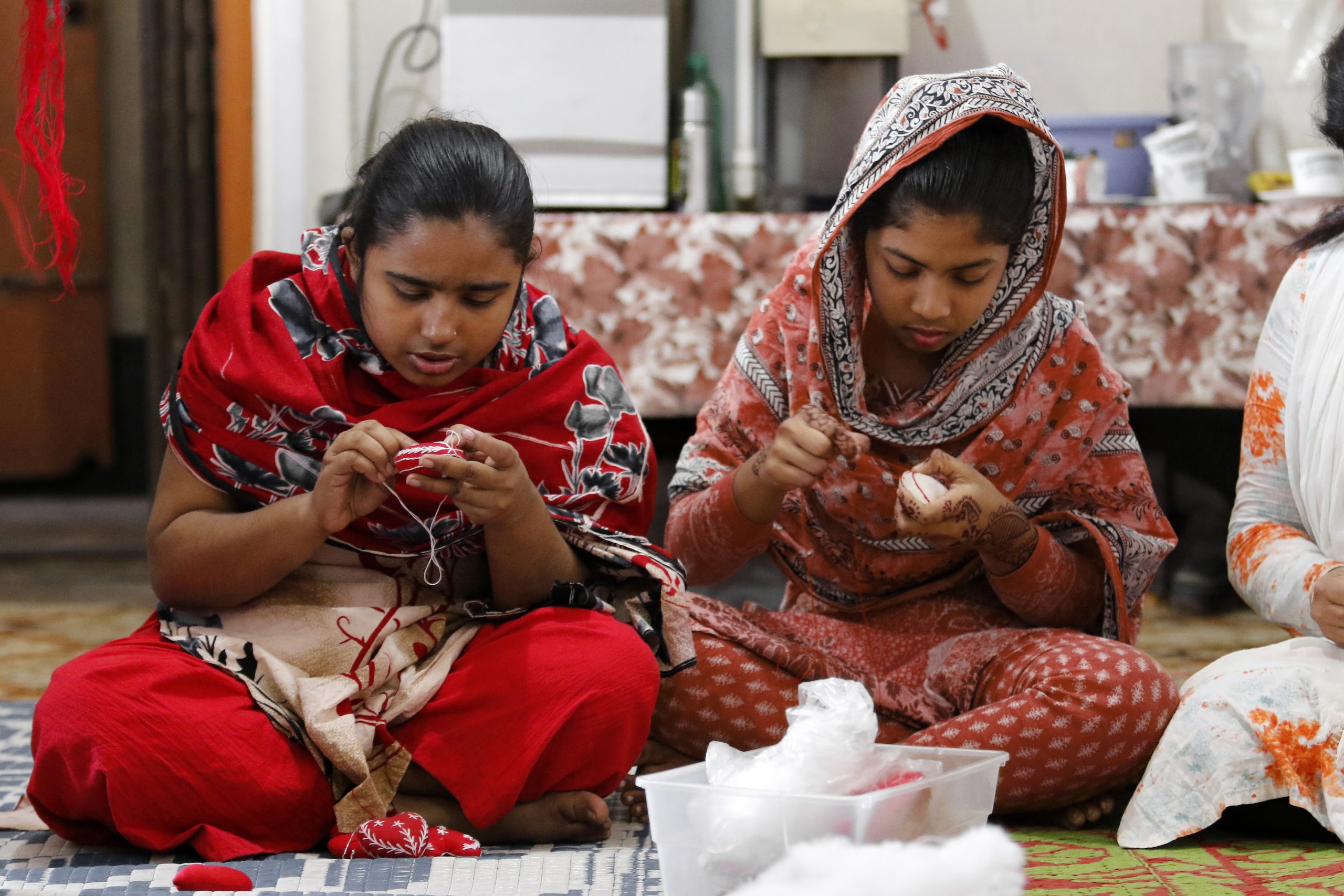 Others broderte julehjerter små 2-pk. - Bilde 4