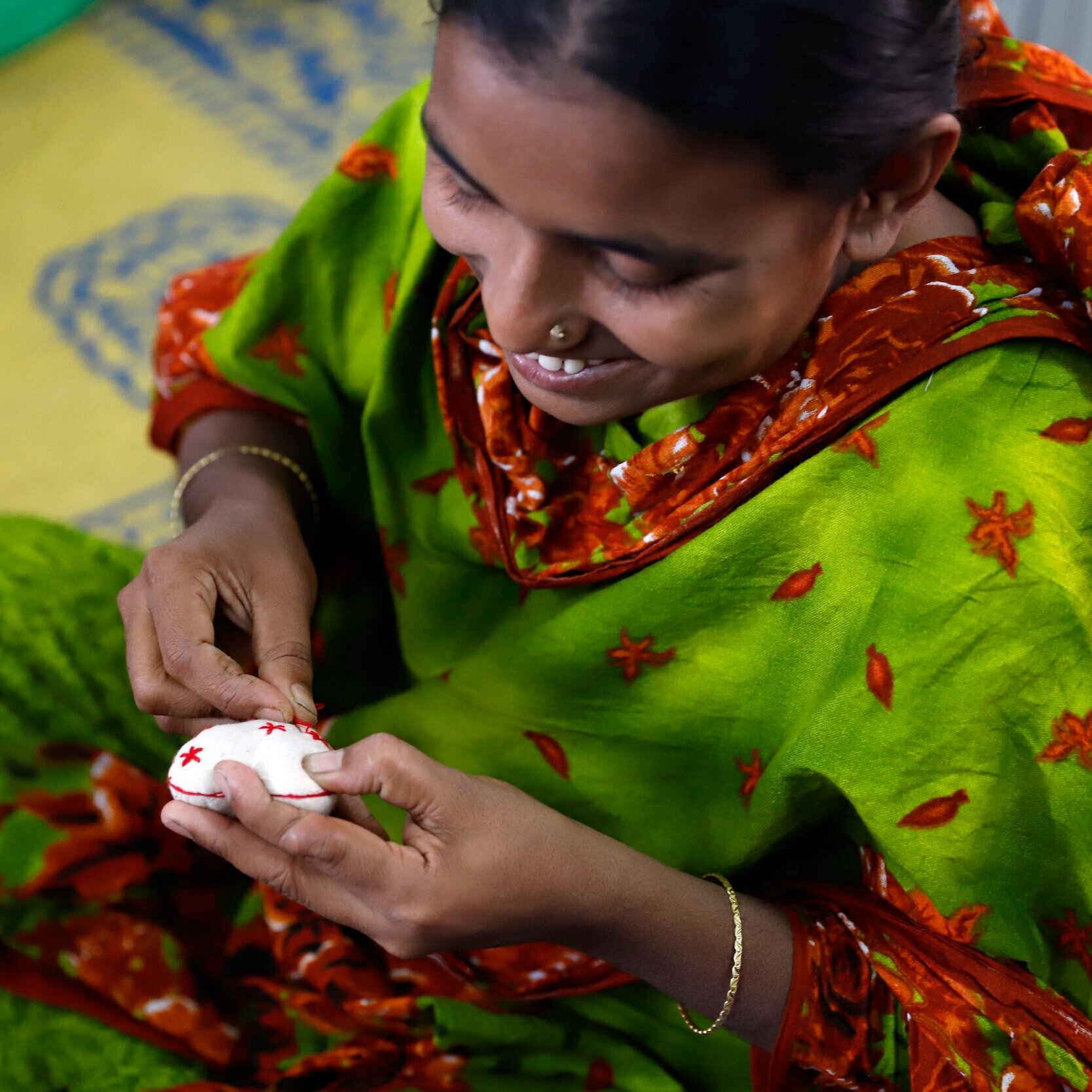 Others broderte julehjerter 4-pk. - Bilde 3