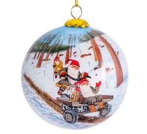 Julekule, håndmalt, "Julen 2025"