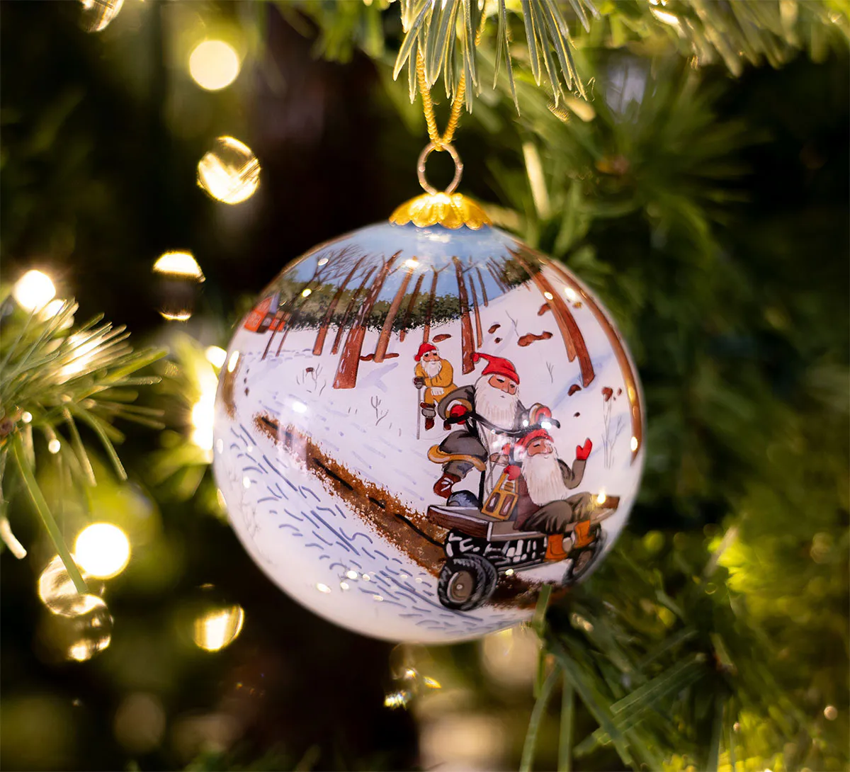 Julekule, håndmalt, "Julen 2025" - Bilde 2