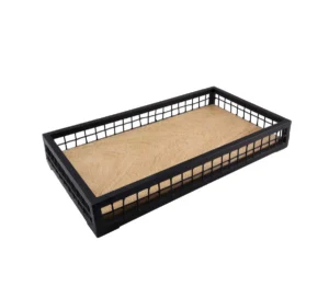 Antikk fat  tre/ metall   18*30cm