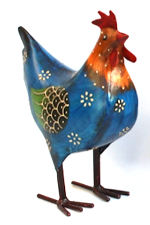 Kerstin - høne blå 25cm