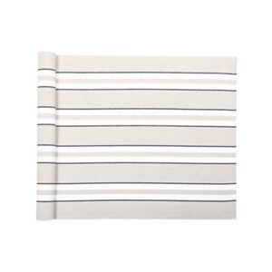 Løper Elise, lin/brun/beige 33x120cm